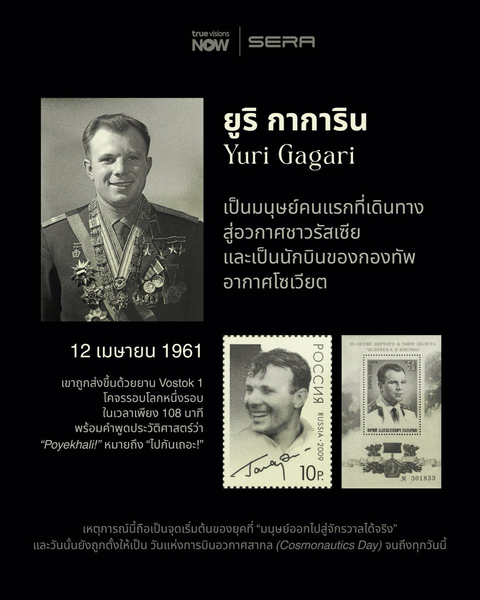 NTPKJ14's tweet photo. Yuri Gagarin กับจุดเริ่มต้นความฝันของมนุษย์
ในการแตะขอบฟ้าแห่งจักรวาล

#SERASpace #RaceToSpaceTH https://t.co/GJATSlNTmw