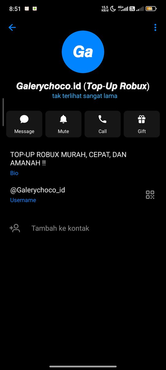 mbairine's tweet photo. MAU NAMBAHIN 1 ORANG SCAM INI TOLONG BANTU REPORT ACC IG NYA MASIH AKTIF🙏🏻

Akun IG : https://t.co/TJiOgeXP9P
GOPAY : 082318509116 A.N ALFIN AL FRIDZAN
ID TELEGRAM : @Galerychoco_id https://t.co/A0TY8eyyFU