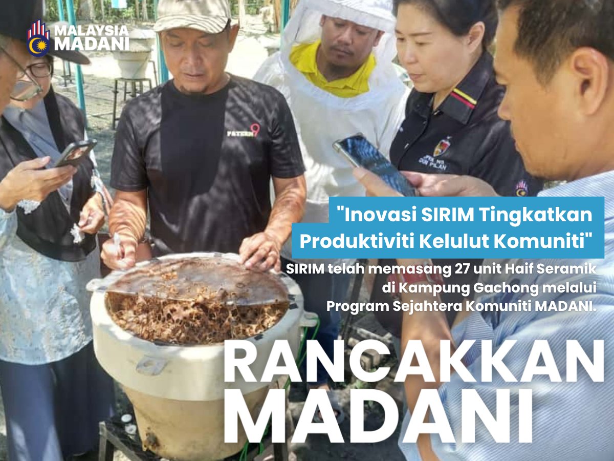 Inovasi Haif Seramik oleh SIRIM memperkasakan penternakan lebah tempatan dengan sarang seramik tahan lama dan sistem pemantauan IoT masa nyata. Berkeupayaan untuk beroperasi di pelbagai persekitaran, termasuk kawasan kediaman, pemasangan 27 unit di Kampung Gachong.

#SIRIM