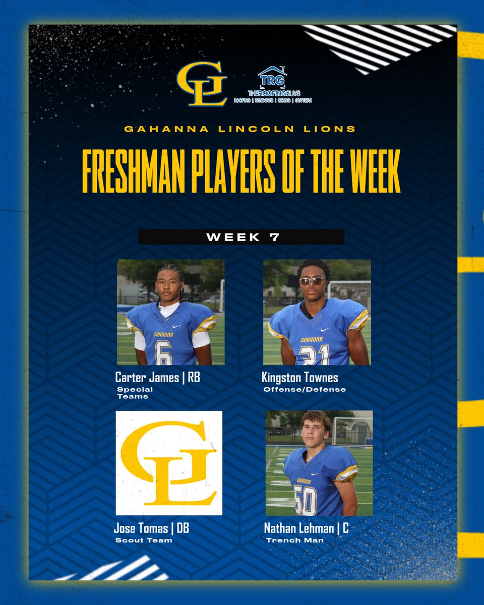 GLHS_FreshmenFB's tweet photo. Week 7 Players of the Week! https://t.co/FXNHgFQHpH