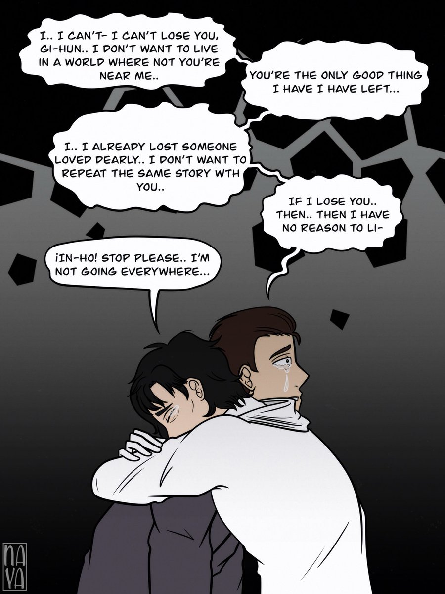 NQ_Artwork's tweet photo. Day 5: Hurt/Comfort (LATE)
In-ho has someone by his side who can understand him better than anyone after many years he’s been leading the games. He is no longer lonely. However, he is afraid of losing him as he did with his late wife.
#FMInhunWeek #inhun #001x456 #SquidGame https://t.co/47VSJekoRI