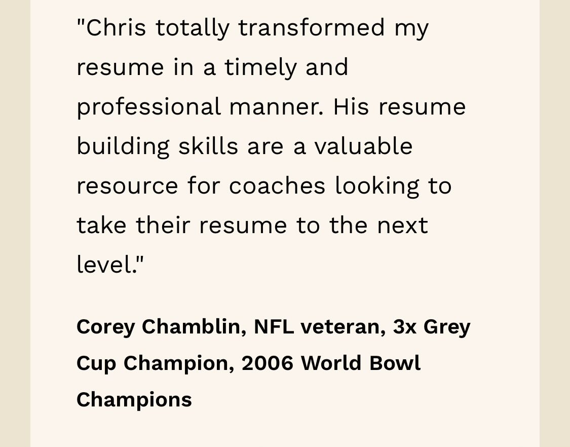 chriscfore's tweet image. It&apos;s that time of year: #resume season! We have been hired by nearly 800 coaches just like you! Here&apos;s what a few of them have to say about what we did! CoachResume.org for more information, and to place your order.