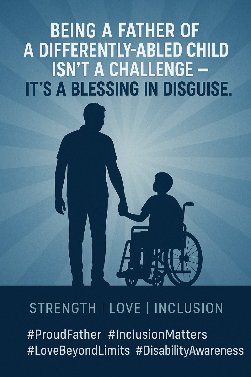 mafzalkolachi's tweet photo. Being a father of a differently-abled child isn’t a test — it’s a transformation
You learn patience, purpose, and pride in every small victory
Their journey may be different, but their spirit shines the same 💛
#ProudFather #DisabilityAwareness #LoveBeyondLimits
#SignOfLove https://t.co/Qz3Ck3ojoC