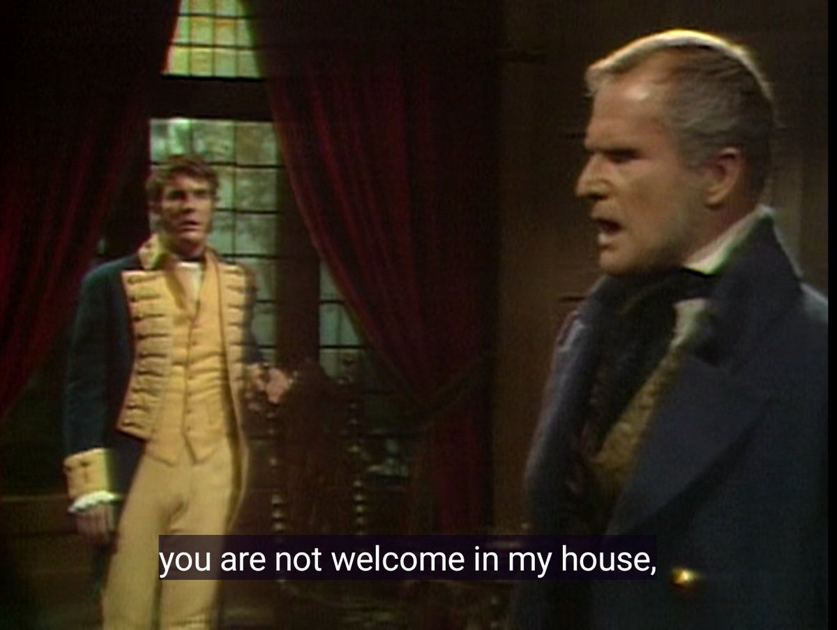 Joshua furiously banishes Nathan from his property, as well as the shipyard, and he threatens to report his conduct to the Navy. 
JOSHUA: I give you fair warning--if you are found anywhere at any time on my property, you will be shot on sight! E428
#DarkShadows
