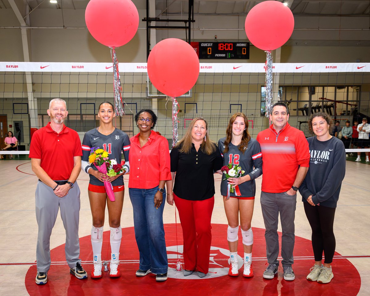 🏐 Baylor Volleyball Wins on Senior Night! 🏐

The Red Raiders celebrated seniors Kaiulani Sherrow and Emma Mulvaney with a dominant sweep over the Patriots — 25-12, 25-16, 25-8.

A perfect night to honor two incredible seniors who’ve given so much to the program. ❤️

📊 Stat