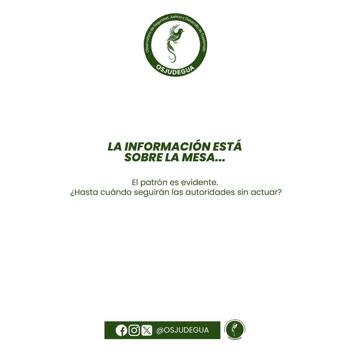📢 Los datos son claros:
  En agosto 2025, el departamento de Guatemala concentró la mitad de todas las muertes violentas registradas en el país.
Escuintla, Petén, Chiquimula e Izabal completan el top 5.
Mientras tanto, las autoridades parecen ignorar la urgencia de atender estos