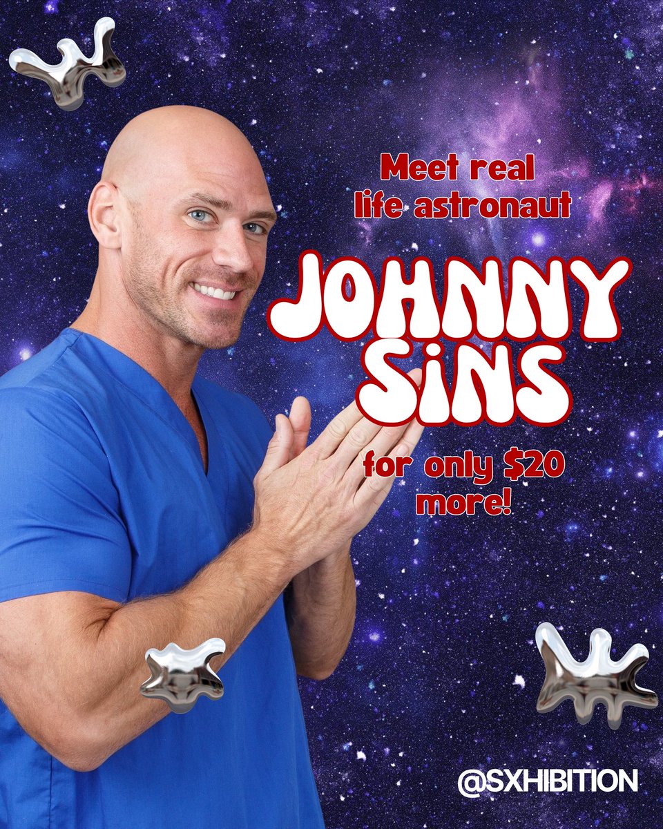 Meet your favorite astronaut for just $20 more!
Johnny Sins is coming to Brisbane - and YOU can meet him 🥳
Get a professional photo, an autograph and of course, your "I met an astronaut" sticker 👨‍🚀 
Meet &amp; Greet tickets are available at SXhibition.com