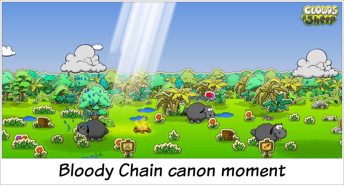 Pika_Cecilia's tweet photo. Sheep!Satan is annoyed over nothing (prob the rain or the fact Asmo's there...), sheep!Asmo yearn for love (mate), and sheep!Pika just doing her business
WHY SO LORE ACCURATE
#BloodyChain #WHBYume #WHB夢 https://t.co/1WKy1cUC4k