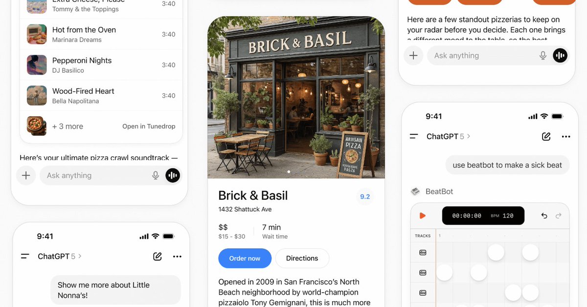 Mlearning_ai's tweet image. You can start building apps that feel native to ChatGPT!
Get ready to watch your users engage with ease!
🟠 ChatGPT Store is waiting for you
1️⃣ Inline cards sit directly in the chat for single actions like confirming bookings or showing a map.
Keep under two CTAs, no nested…