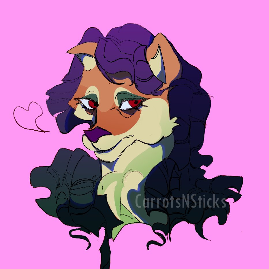 CarrotsNSticks_'s tweet photo. Another furry artstyle I tried
The background is bright pink because I was practicing color theory. https://t.co/4k3FNT7nY4