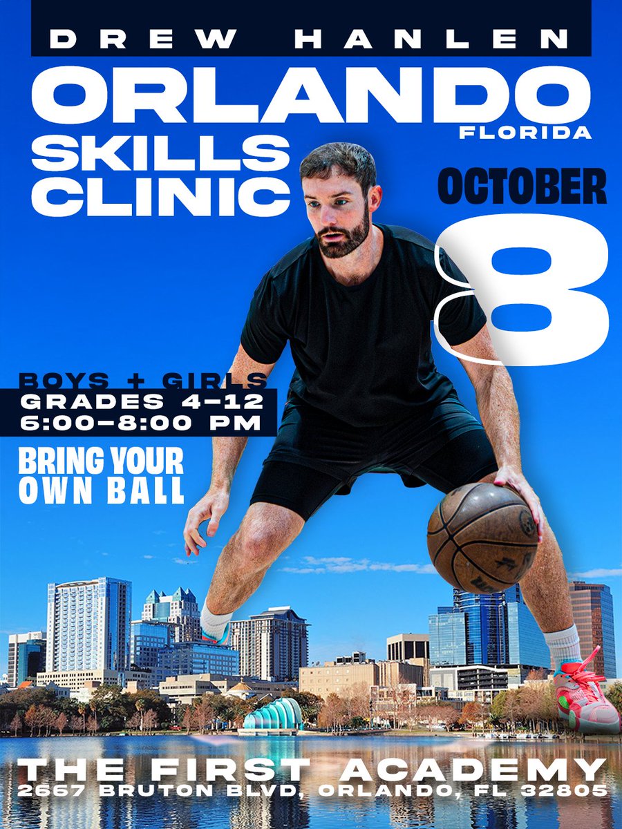 PureSweat's tweet image. ⏰ NEW TIME ⏰

@DrewHanlen is coming to Orlando for the first time this week to run a 2 hour skills clinic!

📆 October 8
🏫 The First Academy, Orlando, FL

15 Spots left: hubs.li/Q03MnJz50