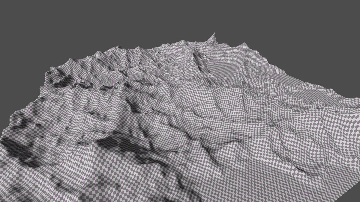CGarageCoder's tweet image. Coming soon at @thegodotbarn.com , ultra-simple small terrain generation (based on FastNoise). Script + Shader. This example is a 128x128 terrain with a bicubic Bezier interpolation vertex shader to smooth. #GodotEngine #gdscript #glsl #indiegamedev #GodotTips