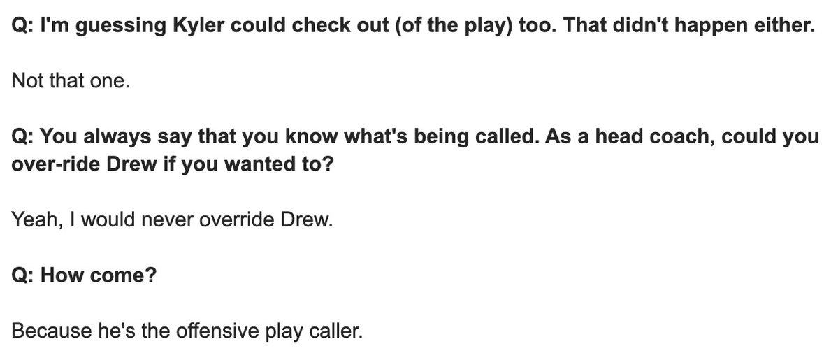 theo_mackie's tweet image. Full exchange between Gannon and reporters on the decision to run on third and 8: