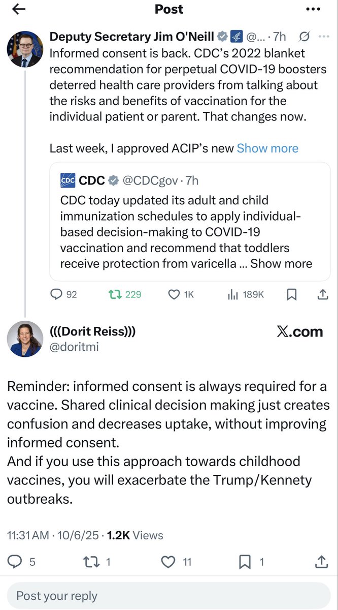RetsefL's tweet image. Some are deeply concerned by the ‘revolutionary’ idea that people will think for themselves and make choices on their own body in consultation with their medical provider because it will be ‘confusing’….. 

Be worried of people who suggest you can’t think for yourself..