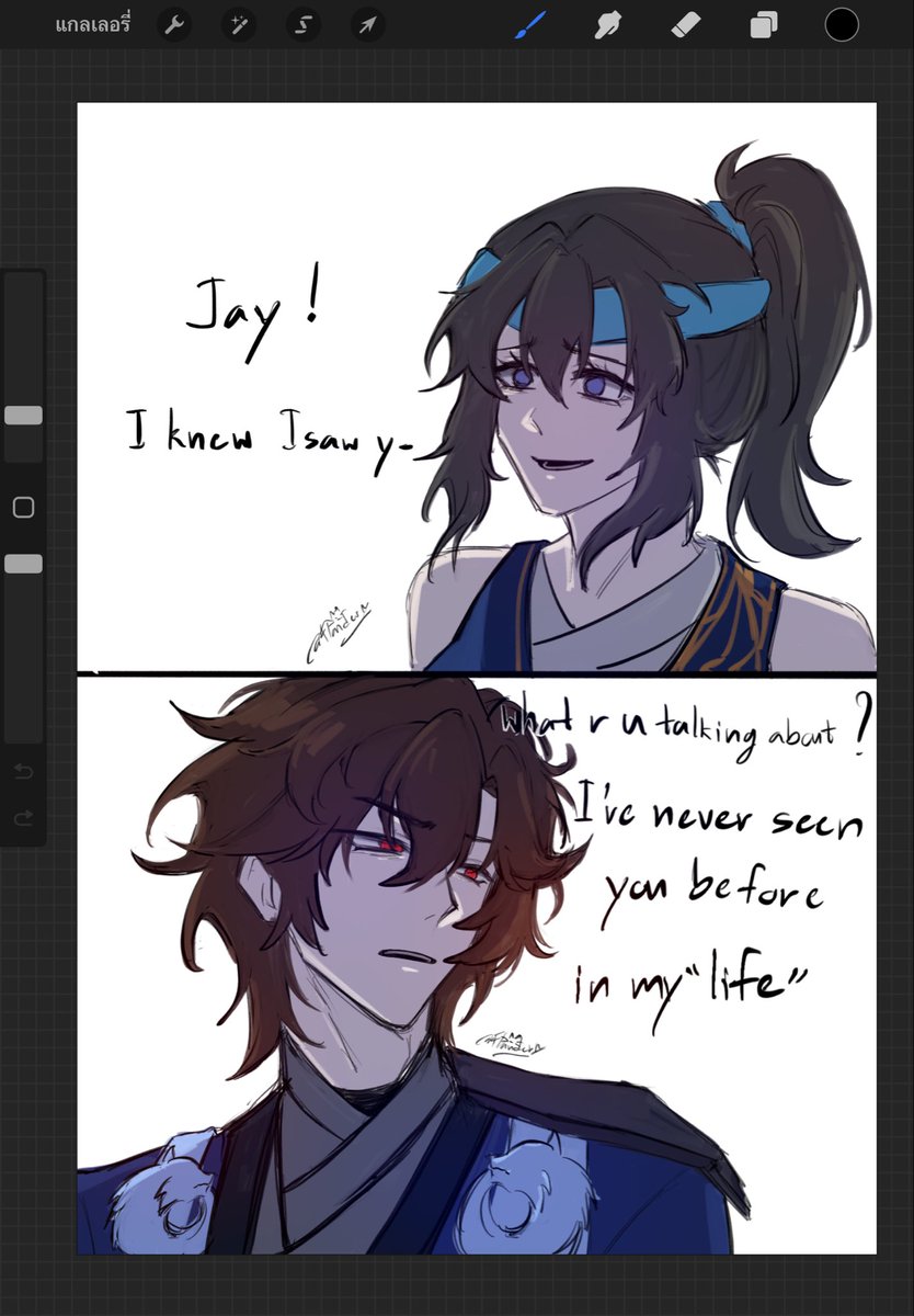 RrFlander's tweet photo. So sweet 🥰 #ninjago #ninjagofanart #NinjagoDragonsRising #jaya #jaywalker #nya https://t.co/j5ZPoAF880