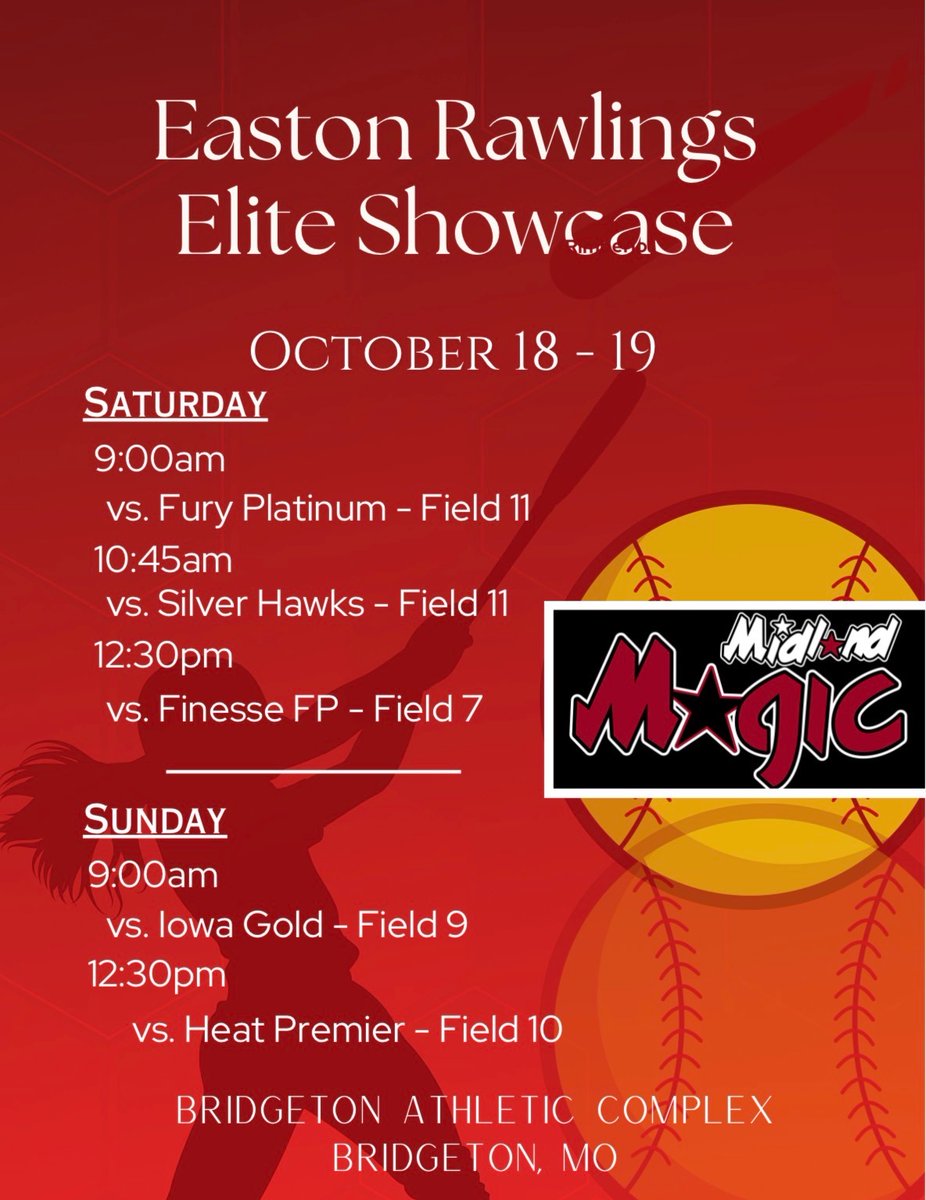 MidMagic2027's tweet image. Come check out these 2027 recruits in the @SavvyTourneys Easton Rawlings Elite Showcase on Saturday October 18 and Sunday October 19