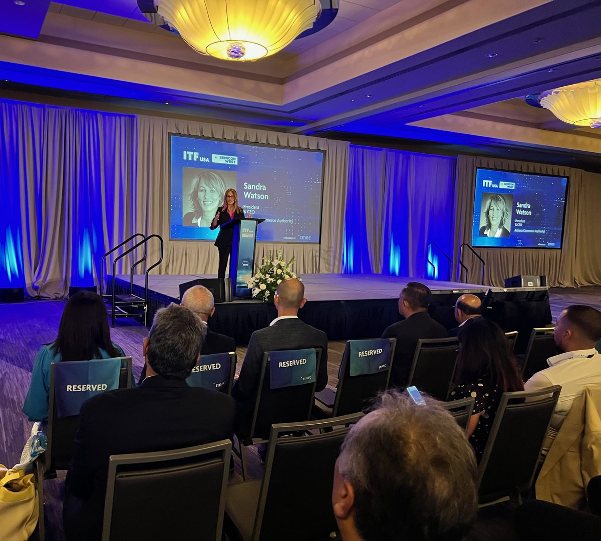 SandraWatsonAZ's tweet image. I was grateful to join @imec_int’s  International Technology Forum in Phoenix ahead of #SEMICONWest.  Thank you to CEO Luc Van den hove and the IMEC team for their continued leadership and collaboration.