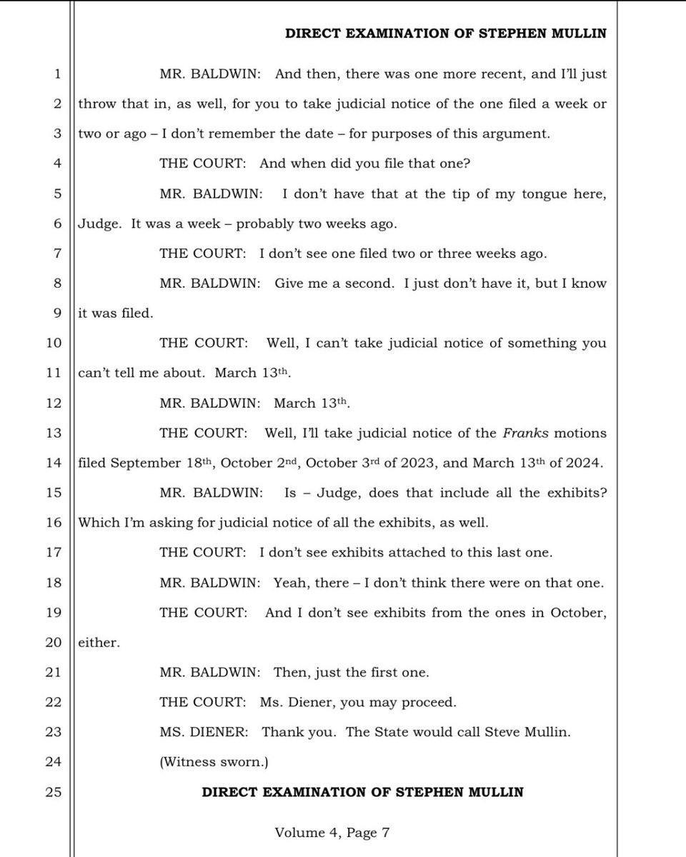 alleyesondelphi's tweet image. Even the AG is like, guys, whoever has it, just send it to the Appellate attorneys gahd.

Judge Gull is the last person on record to have possession of Franks exhibits. Fingers crossed they’re not gone girl by now…

#RichardAllen #Delphi