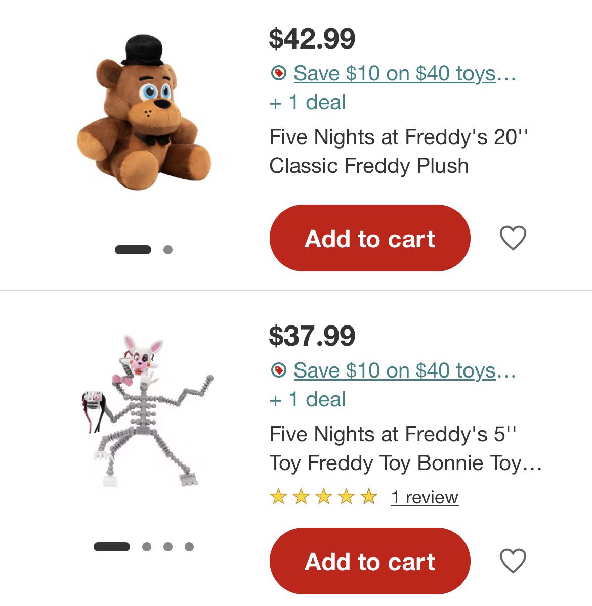 Both the Target Exclusive Jumbo Freddy Plush and World of FNaF Action Figure 4-Pack are available to be purchased online!

Jumbo: target.com/p/five-nights-…

4-Pack: target.com/p/five-nights-…

#Jazwares #FNaF #FiveNightsatFreddys