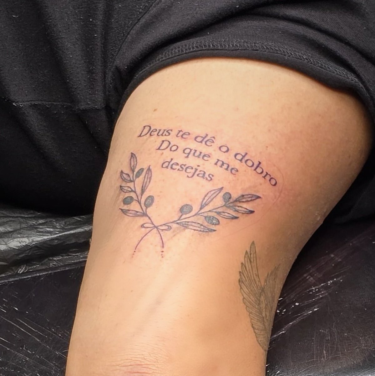 chris_neto's tweet image. New addition... "May God Grant You Twice What You Wish Upon Me" #travel #tattoo #portugal