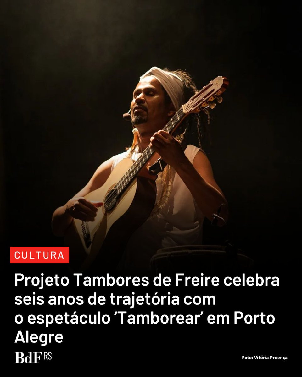 MÚSICA PERCUSSIVA  🪘

Show nesta terça-feira (7) ocupa a Ufrgs com samba reggae, ijexá, candombe, cirandas, maracatu, afoxé e ativismo negro

📲 Leia na íntegra em #BdFRS

tinyurl.com/224d3a6h
.
.
.
🔴 Apoie a imprensa local independente

➡ apoia.se/amigosdobrasil…
