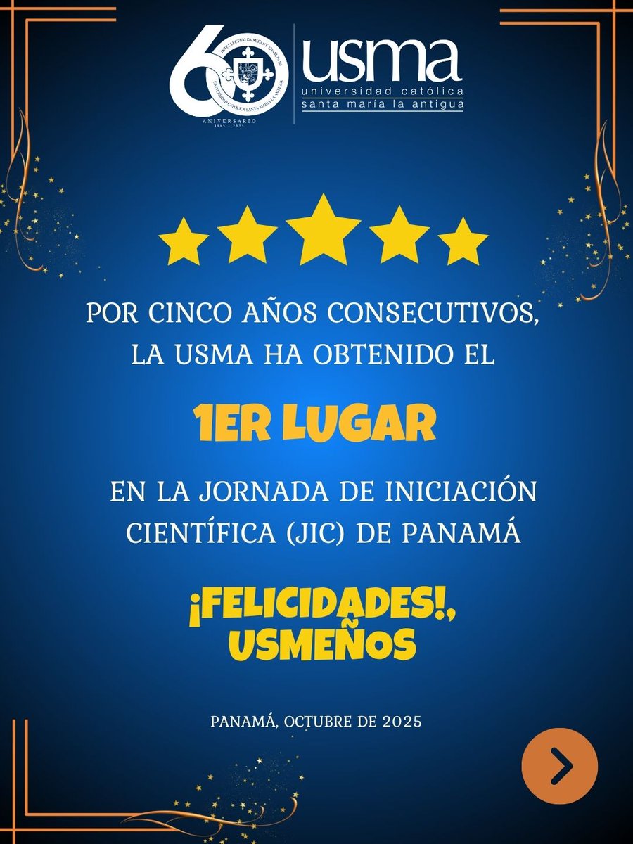USMApanama's tweet image. 📣Estudiantes de la #USMAPanamá han destacado en este último quinquenio por su liderazgo en proyectos de investigación en Ciencias Sociales y Humanísticas, de la Salud y en Ingeniería, obteniendo consistentemente primeros lugares en la Jornada de Iniciación Científica (JIC) en…