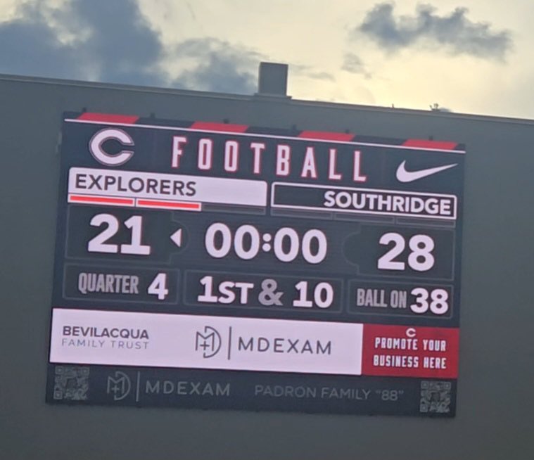 Southridge 28 Columbus 21 Final #RideUp🔴⚫️ Southridge 7-0 #Grind25 #WeRunTheSouth #305