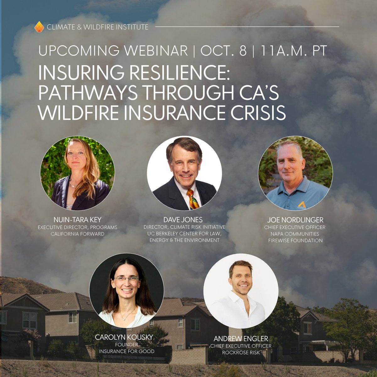 ClimateWildfire's tweet image. CA&apos;s #wildfireinsurance crisis is reshaping how we plan for the future. Hear from leading experts &amp;amp; dive into what’s working – and what’s next – for making #mitigation matter during our next webinar on Wed, 10/8 at 11AM PT. 

Secure your spot here: bit.ly/3VyziAN.