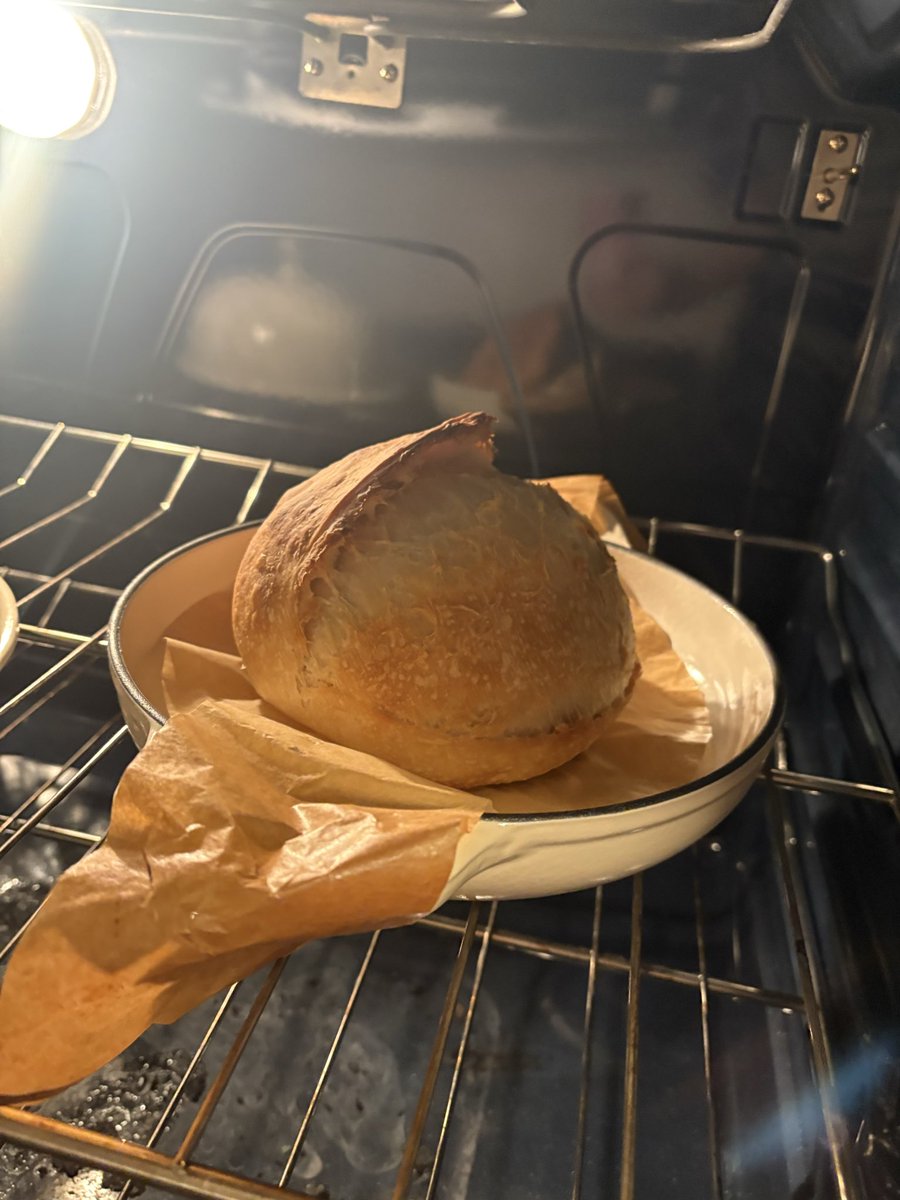 The life of a sourdough Swiftie 🤗 First little loaf for dinner while blasting #TSTheLifeOfAShowgirl