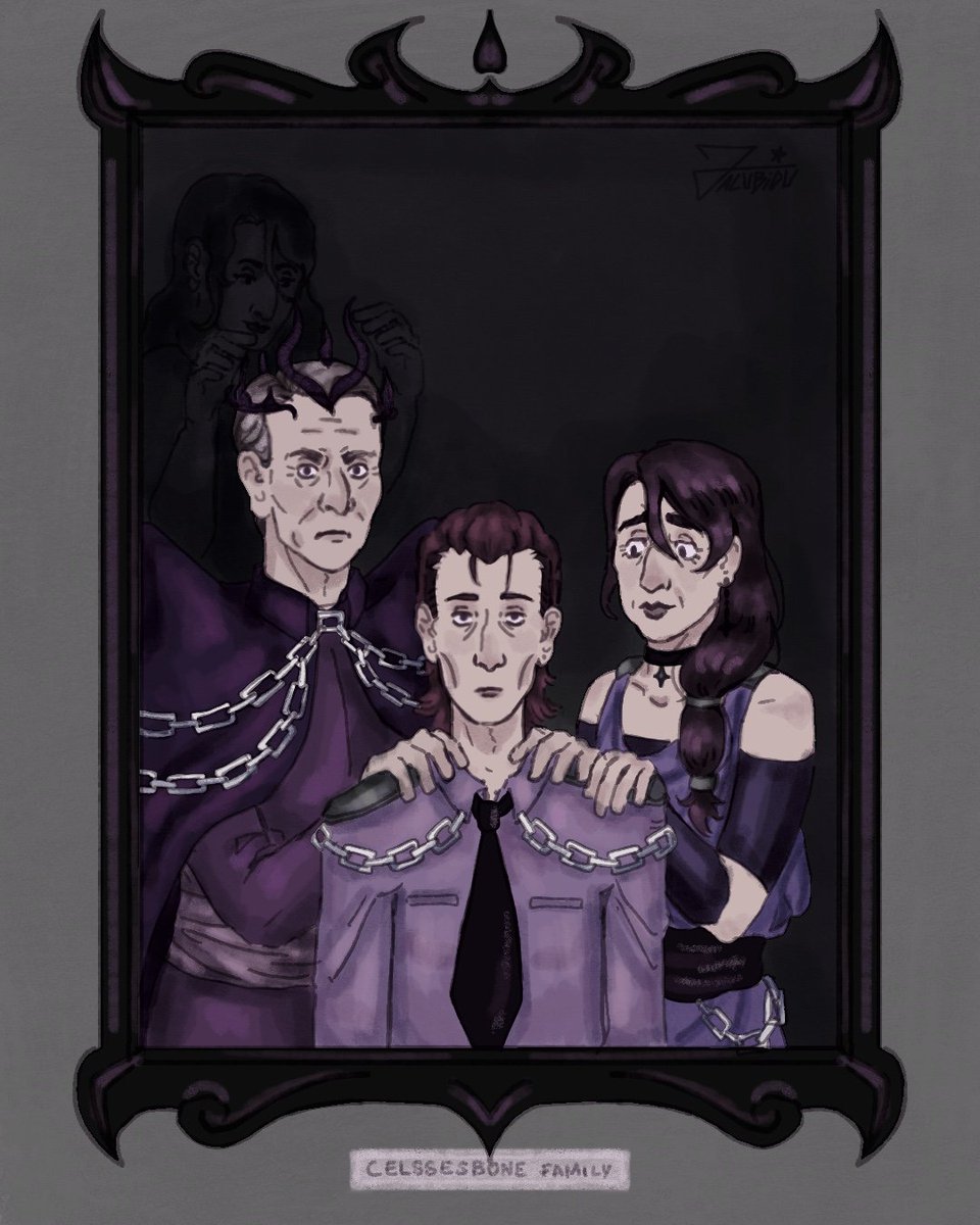 Day 5: Family
It seems like everyone is on the portrait.

Oc-tober 2025 by <a href="/karolushek/">Karol</a>

#Oc_tober2025 #inktober #OC #karolushek