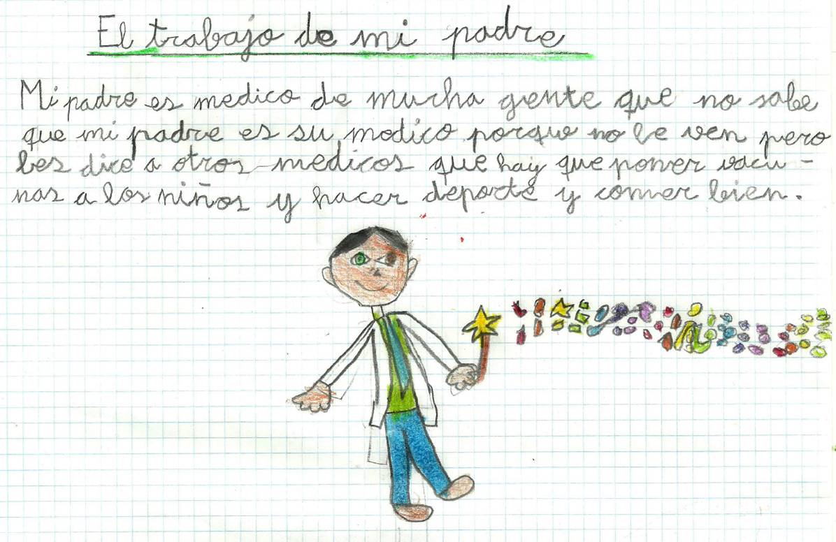 Recuerdo aquella definición de #MedicinaPreventiva que hizo una niña de 7 años al hablar del trabajo de su padre (con dibujo y todo) 🤗