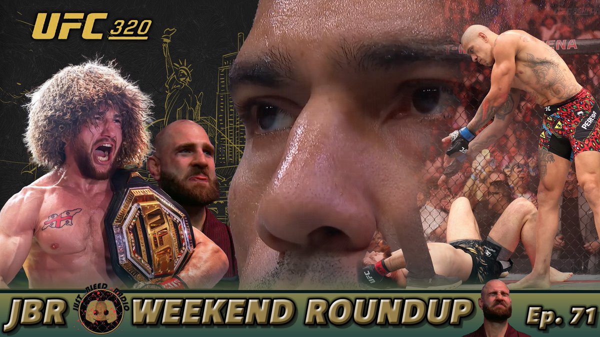 You know what day it is.. join us in 30mins at 7pm EST for the Weekend Roundup - episode 71, as we recap all things #UFC320! Proudly brought to you by <a href="/JustBleedRadio_/">Just Bleed Radio</a> 🩸