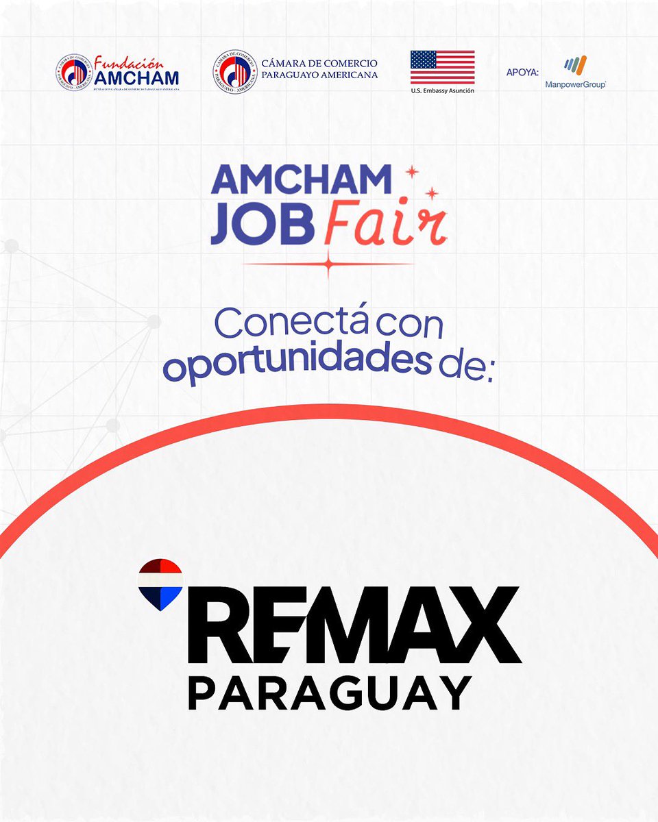 FundacionAMCHAM's tweet image. 🏠 En RE/MAX transforman sueños en realidades y buscan talento para hacerlo posible. ✨
Trabajá en una compañía que va a brindarte poderosas herramientas para desarrollar tu carrera.
🙌🏼 Tu próximo paso te espera en la AmCham Job Fair. Link in bio!