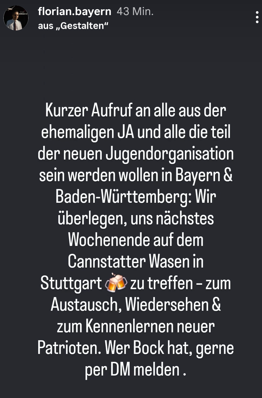 IbDoku's tweet photo. Nachdem die rassistische Aktion der Identitären um den Wiener Ortsgruppenführer Yannick Wagemann von aufmerksamen Wiesn-Besuchern einkassiert wurde, plant die JA bei den Cannstatter #Wasen in #Stuttgart offenbar auch ein Treffen, wie Florian von proLife München ankündigt. https://t.co/aE4jE156DN