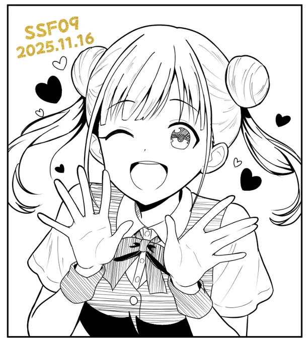 #SSF09 
#園田智代子  
SSF09のちょこ先輩色紙のイメージです💪
あとは夏葉と果穂で放クラできそう 
