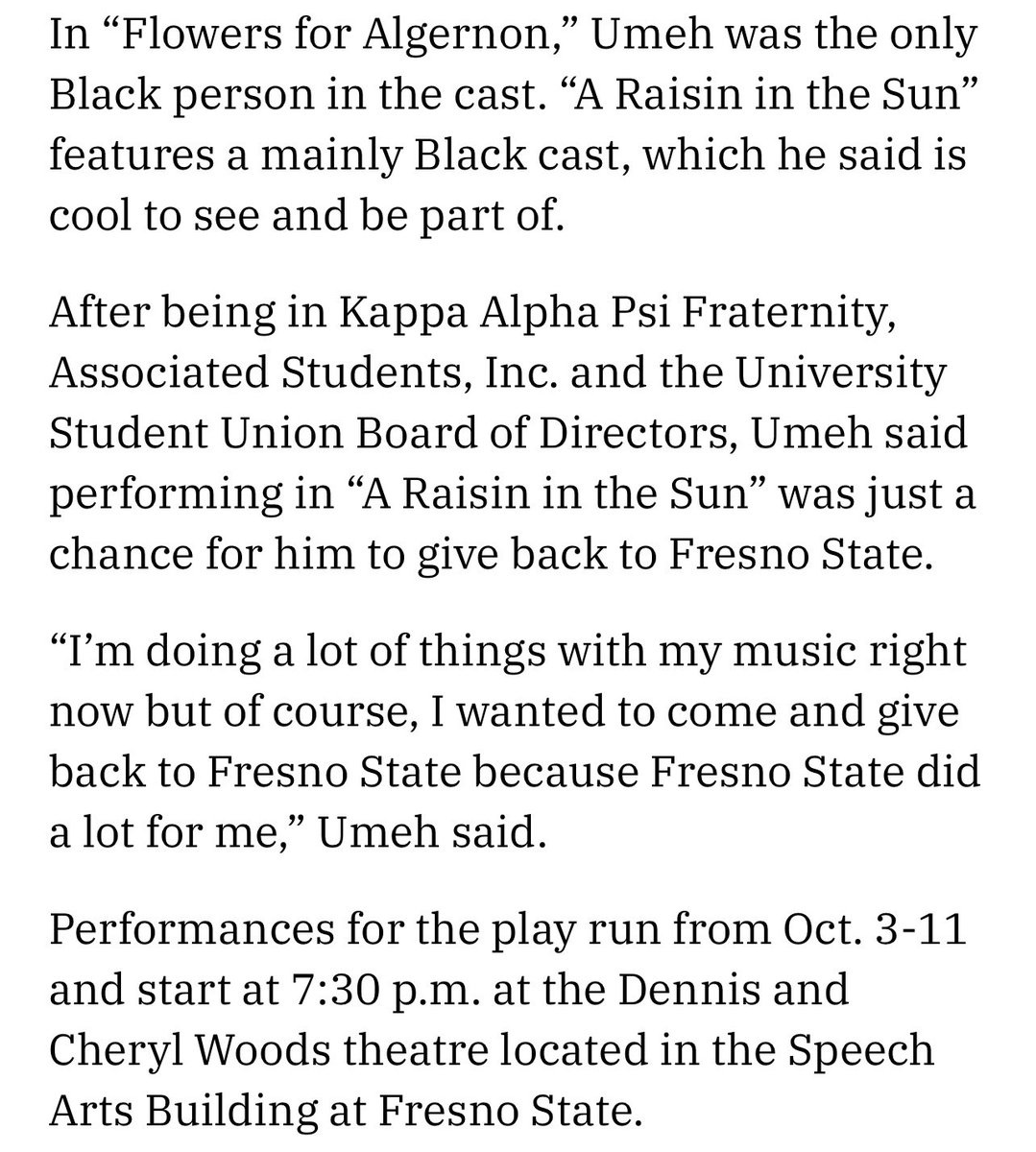 KenUmehx's tweet photo. RAISIN | @TheCollegian ⬛️ https://t.co/ByAkm5FkHP