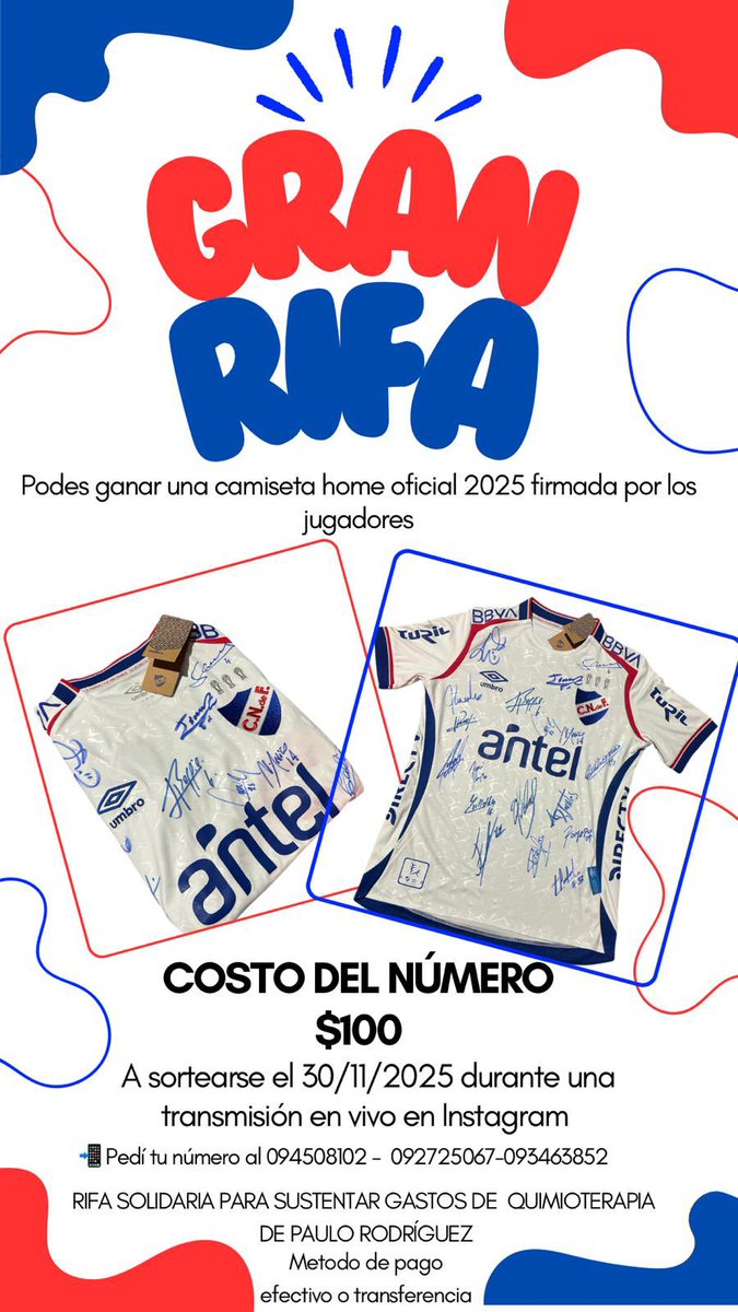 Buenassss a todos!!! Voy a estar haciendo una rifa para sustentar gastos de la quimioterapia dado que por la misma voy a estar varios meses sin poder trabajar, les agradezco a los quieran compartir o colaborar. Muchas gracias a todos! 🤞🏾🙌🏾