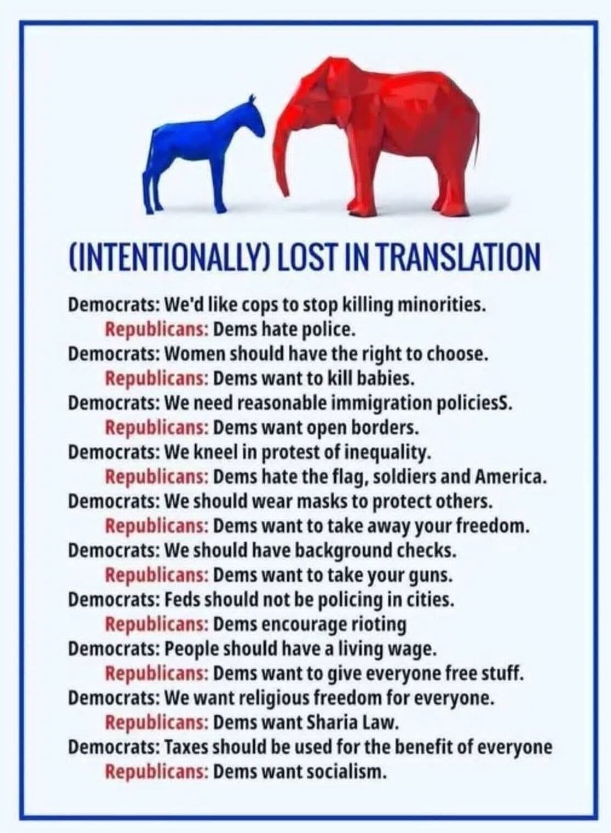 battydiva's tweet image. I see this every day. And it’s not just about politics. The Republicans in my circle struggle to comprehend just about everything other than what impacts their direct needs because they’ve never moved beyond toddler stage.