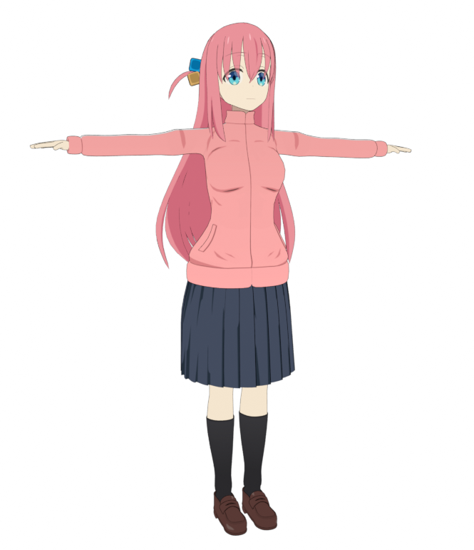 ORoemra's tweet photo. Made Bocchi (Hitori Gotou) in blender. It is quite fun making hairs purely from scratch with planes #3dart #3dmodeling #3D动漫 #RobloxDev #robloxart #BocchiTheRock  #Bocchi https://t.co/laBdvHFVYj