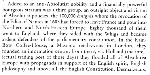 TheAutumnalFire's tweet photo. Koselleck points to French Protestant émigrés after 1685, how they created a transnational anti-Absolutist network across NW Europe, combining with local opposition to create a political "republic of letters." https://t.co/Vr5Ge40HkF