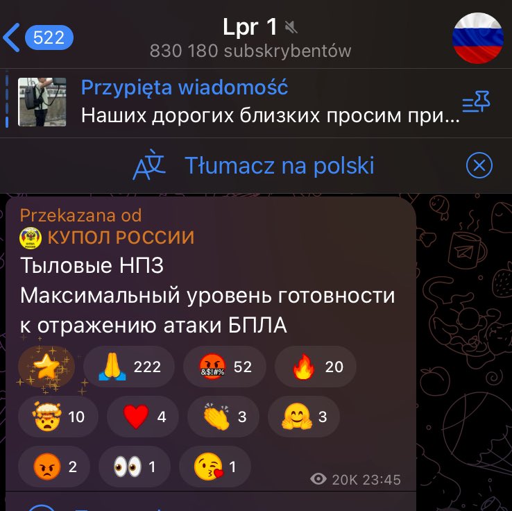 Ponad 830.000 subskrybentów właśnie to odczytało … Ciejawe ilu z nich skoczy rano zatankować ?