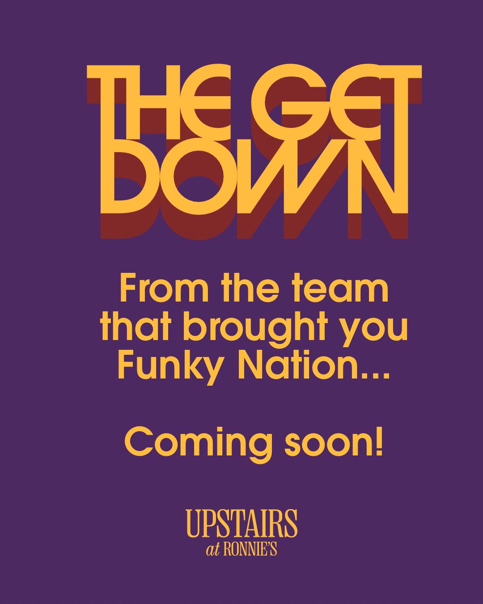 Watch this space Funky Nation lovers.

Coming soon, Upstairs at Ronnie Scott’s

| <a href="/officialronnies/">Ronnie Scott's Jazz Club</a> <a href="/TheFunkyNation/">Funky Nation</a> |