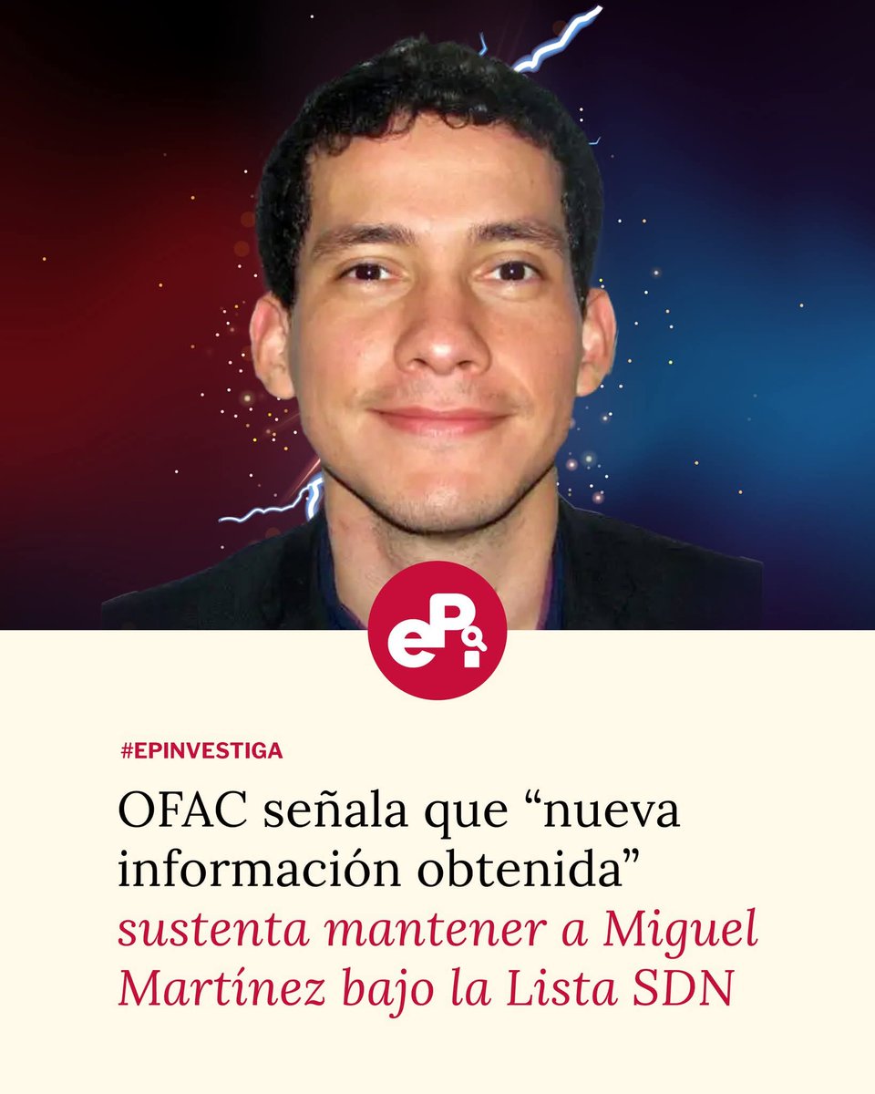 🔎#Investigación | La Oficina de Control de Activos Extranjeros (OFAC) reafirma su decisión de mantener a Miguel Martínez en la Lista SDN.Dice haber obtenido nueva evidencia que sustenta su sanción y lo describe como “deshonesto” y “poco transparente”
<a href="/RaulFalla31/">Raúl Falla Ovalle 🇬🇹🇮🇱.</a> que huevos vaa