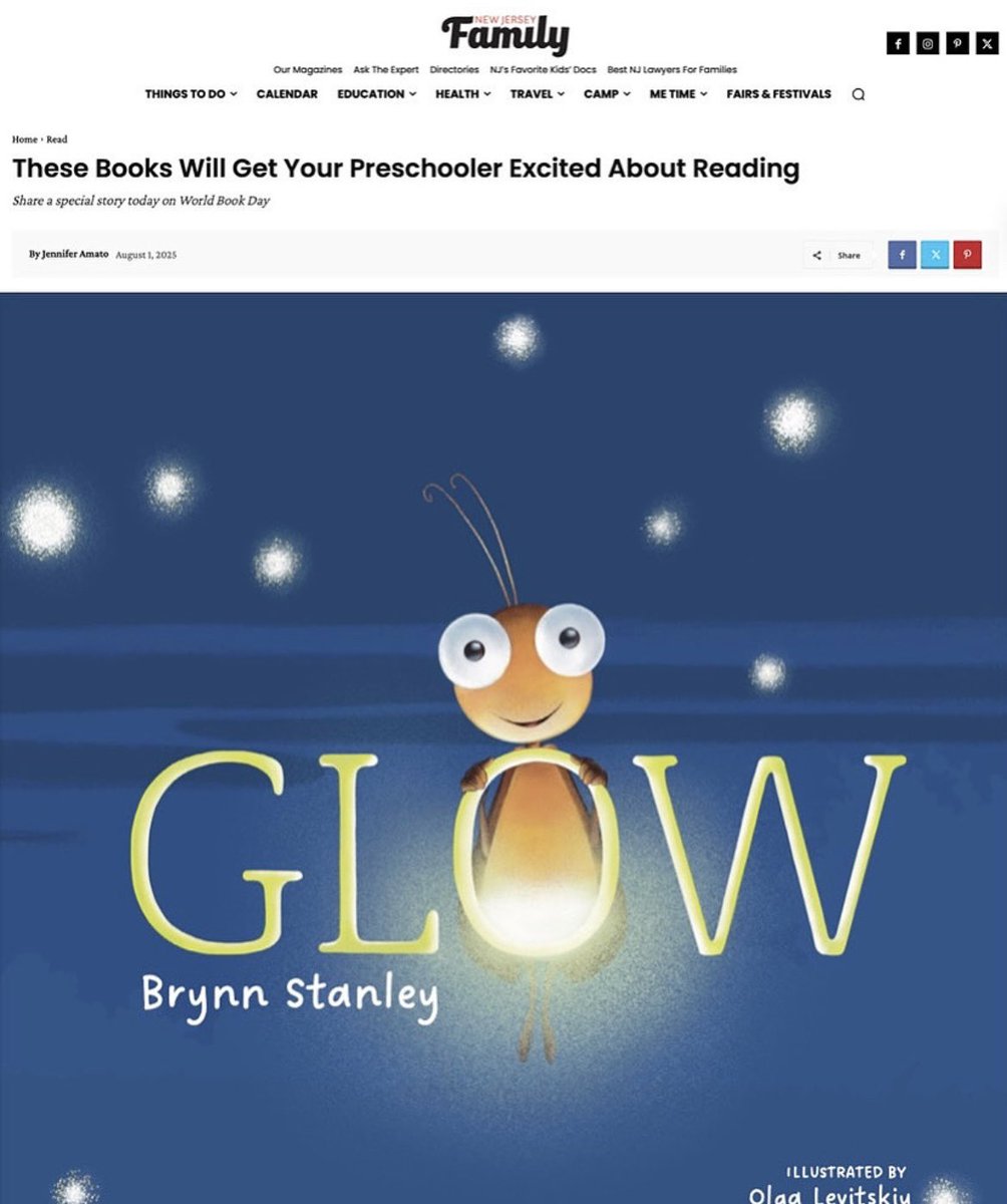A Happy October indeed!!🎃 Thank you so much to @newjerseyfamily for adding GLOW to your reading list!!🥹💕 #linkincomments 

🌟 BIG ANNOUNCEMENT!!! 🌟
Author Brynn Stanley is celebrating the release of her debut children’s book, “GLOW!” 🥳📚✨ with three BOOK LAUNCH PARTIES!