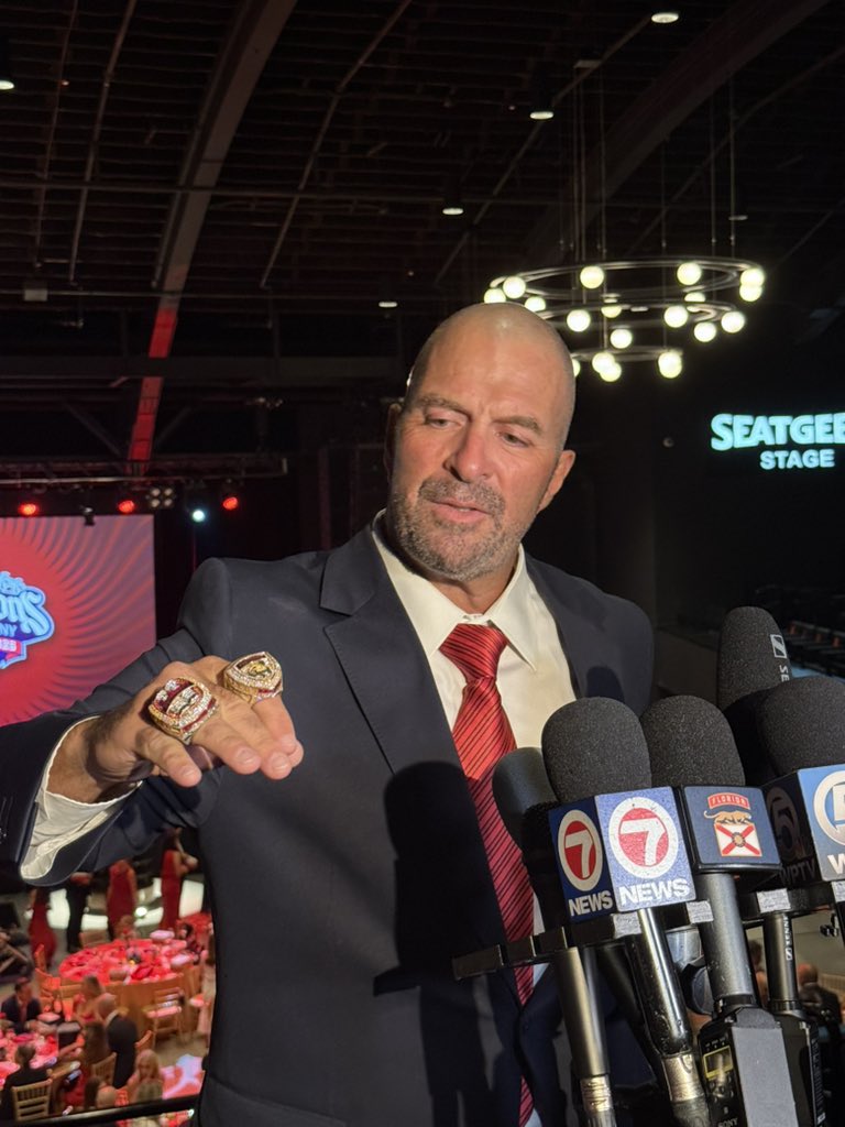 KatieEngleson's tweet photo. #FlaPanthers GM Bill Zito: “You feel blessed and hungry to do it again.” https://t.co/65vEoWQZRN