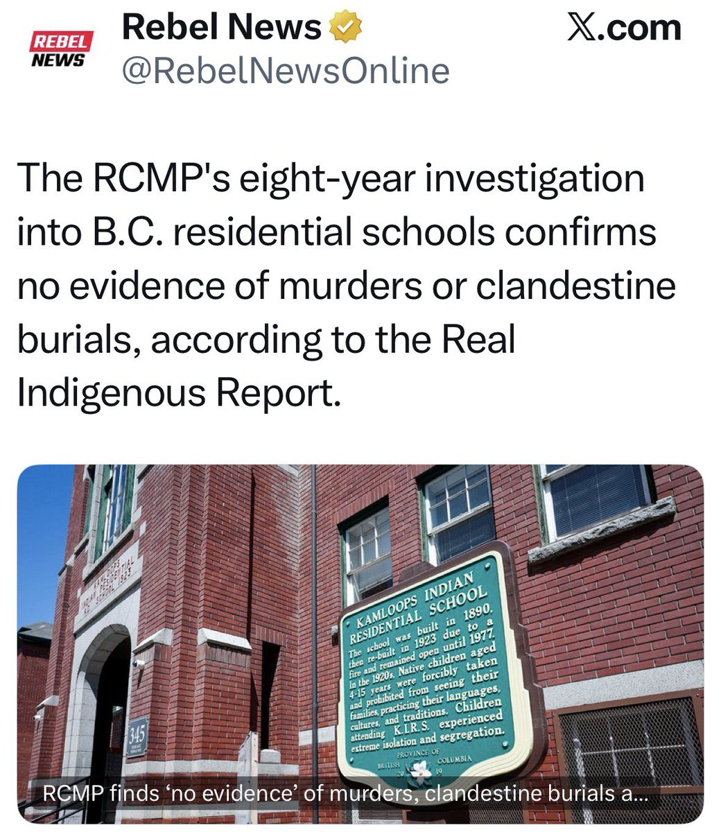 REMINDER: No evidence of murders or clandestine burials related to residential schools.