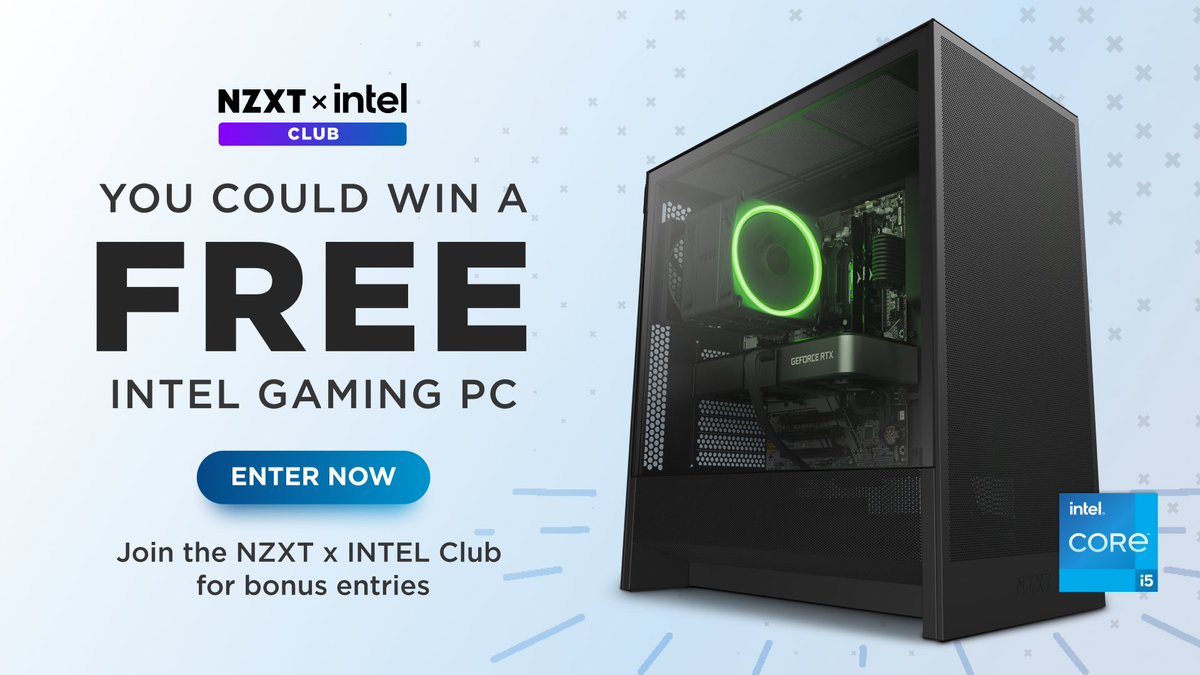 🟪Join the NZXT x Intel Club for a chance to win!🟪

We’re giving away a free Intel gaming PC, limited-edition shirts, and exclusive plushies. 
Don’t miss out and sign up today!

nzxt.co/3VN8jS7