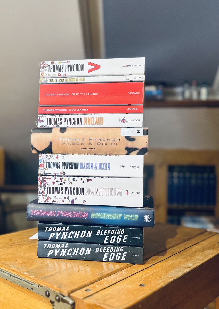 Tomorrow Thomas Pynchon's new novel Shadow Ticket will be officially released.

It feels really quite nice tonight to have finished my read-through of all of his prose ahead of the event with something like 150,000 words of notes. 

Cannot wait to start the new novel tomorrow!