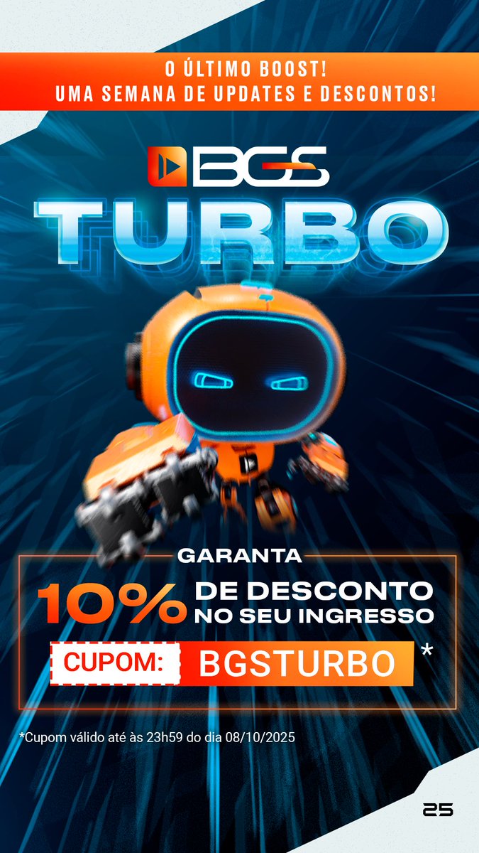 Guyyyyys!!! BGS COMEÇA NESSA QUINTA-FEIRA 09/10! To muito ansiosa pra prestigiar mais uma vez o evento e estrear meus cosplays hihi. Se você ainda vai comprar o ingresso, usa o cupom "BGSTURBO" pra obter 10% de desconto🧡. Te vejo lá☝🏼

bit.ly/maximusagencia…