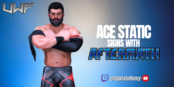 UWF_WWE2k's tweet photo. Ace Static is back and has resigned with UWF!
Welcome BACK to Aftermath.

@OG_AceStatic 
#UWF #WWE2k25 #EFed #CAW https://t.co/YkSt9GkbGC